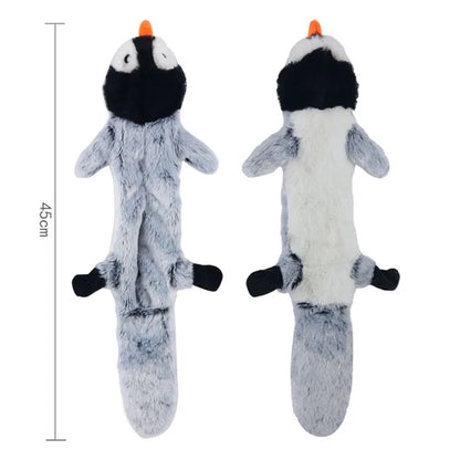 Funny Stuffingless Dog Toy with Squeaker – Durable Plush Chew