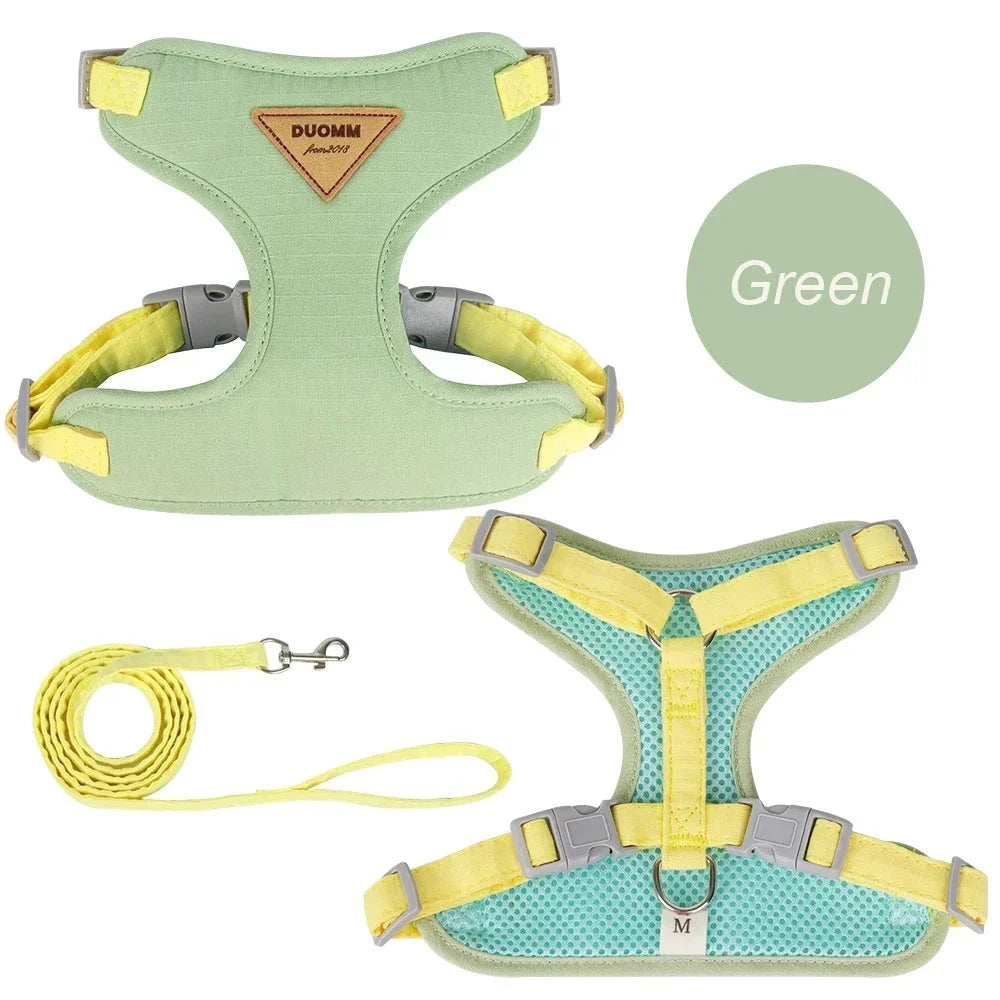 Pet Harness and Leash Set – Breathable & Durable for Small Dogs and Cats