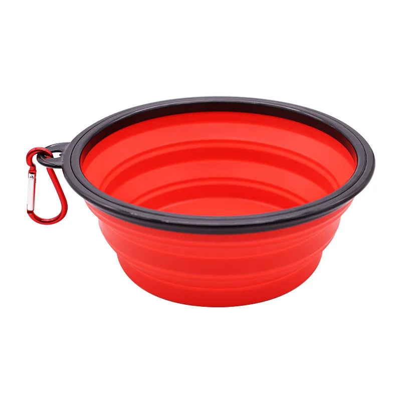 Folding Portable Silicone Dog Feeder Bowl – Travel Food & Water