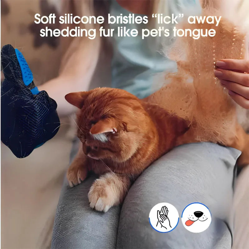 Pet Hair Grooming Glove for Dogs & Cats – Deshedding & Massage