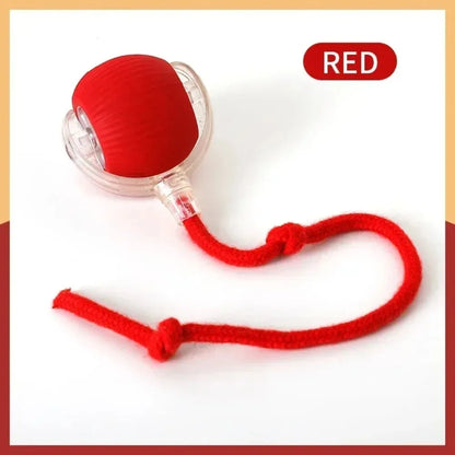Red ball with a rope on a white background, labeled 'RED'.