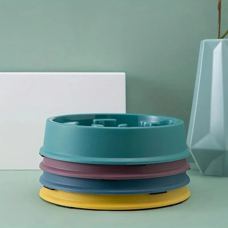 Non-Slip Slow Feeder Pet Bowl for Dogs & Cats – Healthy Eating