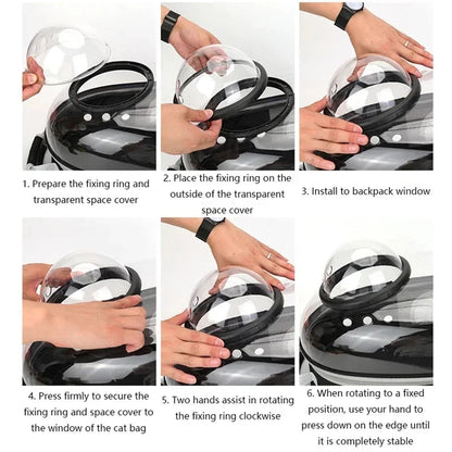 Transparent Pet Backpack Carrier – Breathable Travel Bag for Cats & Dogs