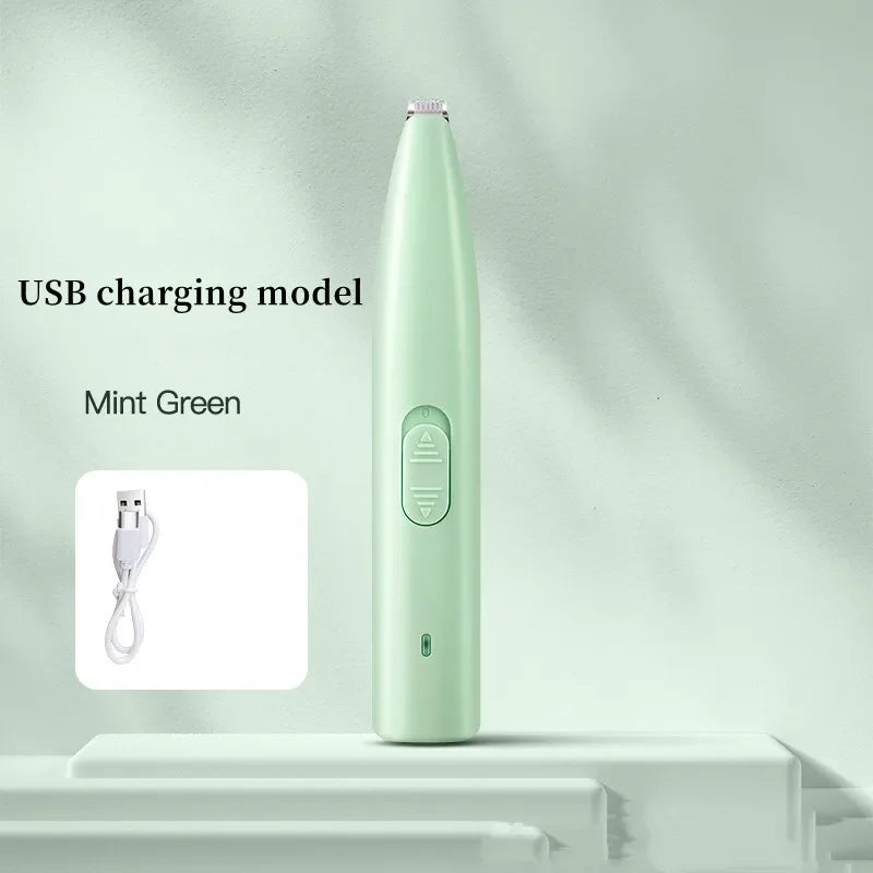 Mint green USB charging device on a light gray background