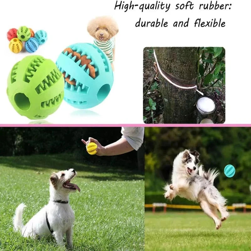 Dog Toy Ball – Interactive Rubber Chew Ball & Treat Feeder