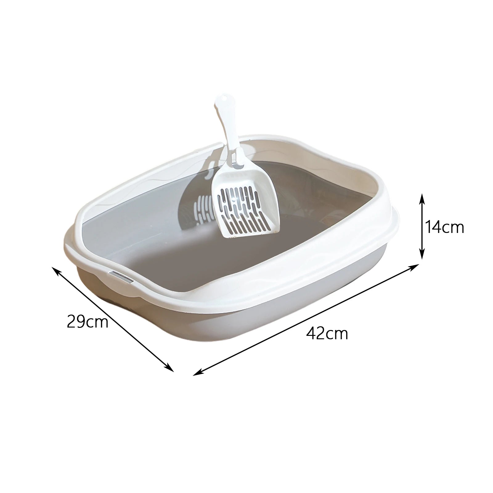 Semi-Enclosed Cat Litter Box – Large Spatter-Proof Kitten Toilet