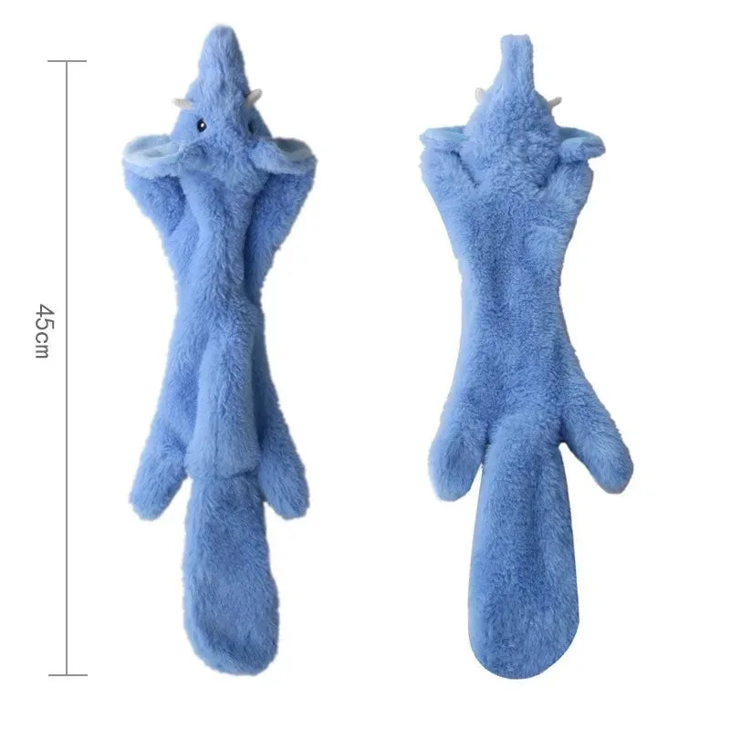 Funny Stuffingless Dog Toy with Squeaker – Durable Plush Chew