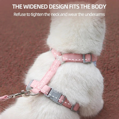 Pet Harness and Leash Set – Breathable & Durable for Small Dogs and Cats