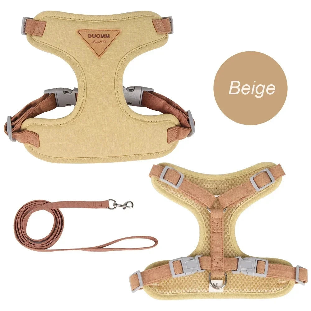 Pet Harness and Leash Set – Breathable & Durable for Small Dogs and Cats