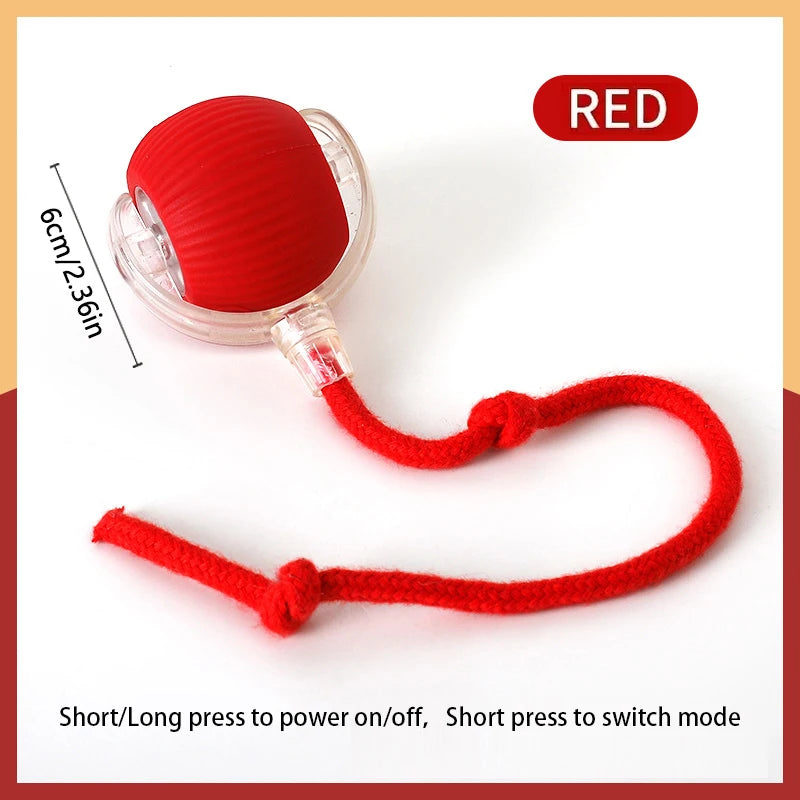 Red electronic device with a rope, labeled 'RED', on a white background.