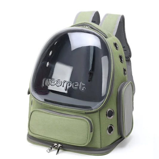 Transparent Folding Pet Carrier Backpack – Travel Bag for Cats & Dogs
