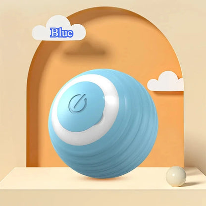 Blue and white spherical object with a cloud labeled 'Blue' on an orange and beige background