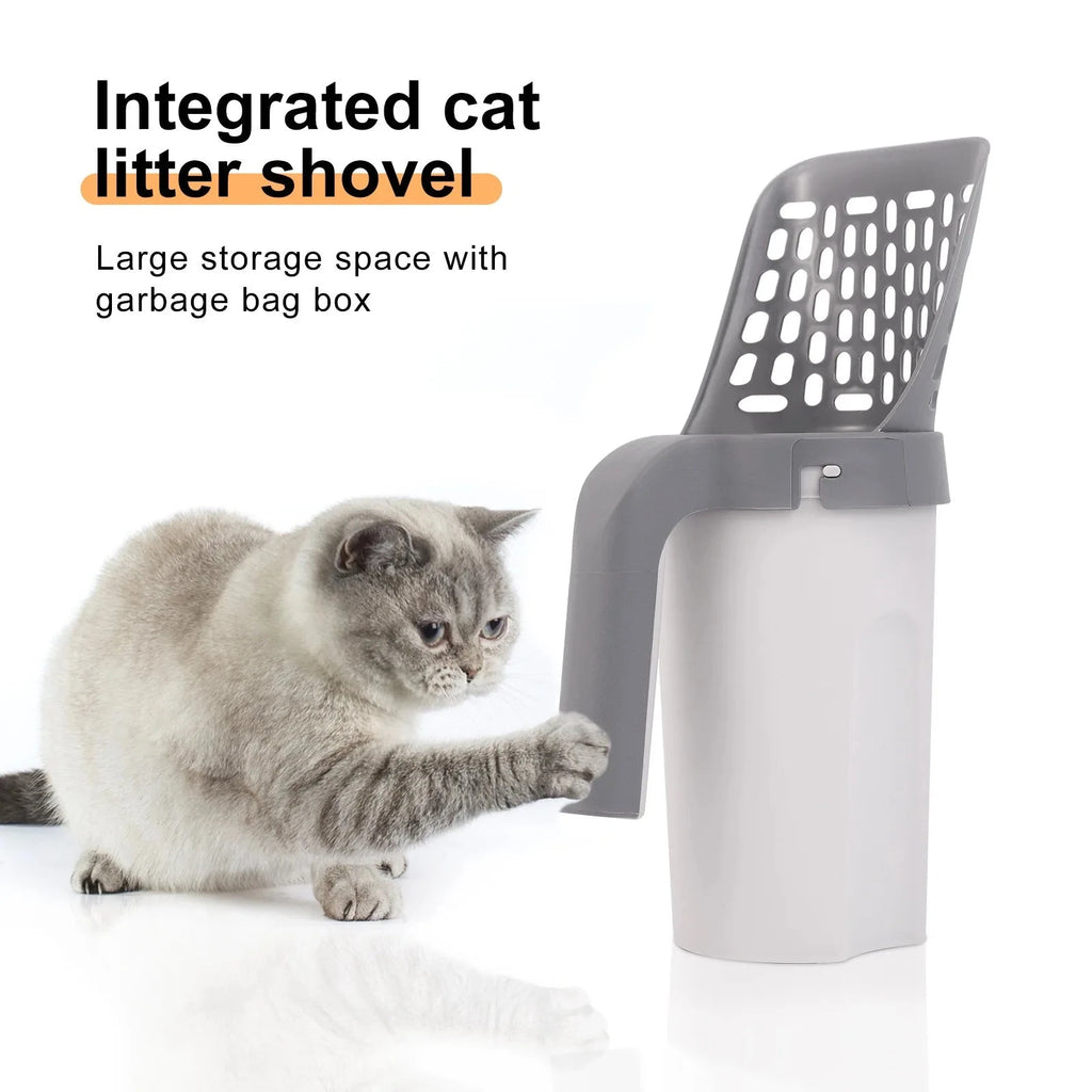 Cat Litter Shovel with Refill Bag – Self Cleaning Cat Litter Scoop