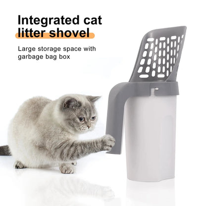 Cat Litter Shovel with Refill Bag – Self Cleaning Cat Litter Scoop