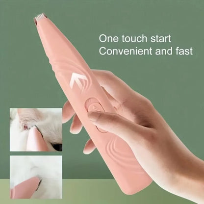 Hand holding a pink electronic device with text 'One touch start, Convenient and fast' on a green background.