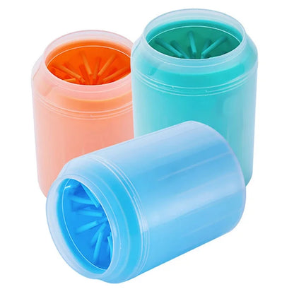 Three colorful plastic containers with toothpicks on a white background