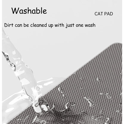 Cat pad with text indicating it is washable and easy to clean.