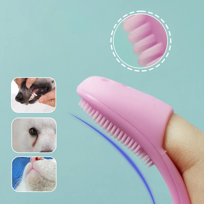 Soft Silicone Pet Finger Brush – Dog & Cat Eye & Tooth Care