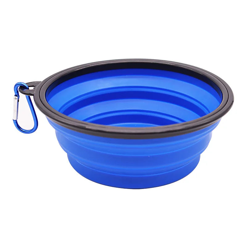 Folding Portable Silicone Dog Feeder Bowl – Travel Food & Water