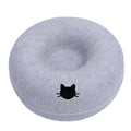 Felt Donut Cat Bed with Tunnel – 2 in 1 Cat House & Play Toy