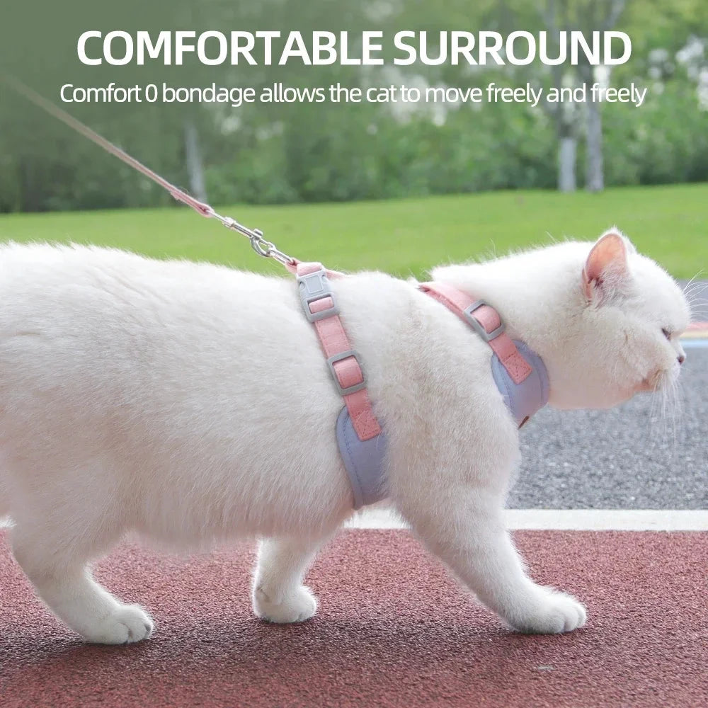 Pet Harness and Leash Set – Breathable & Durable for Small Dogs and Cats