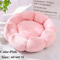 60CM Flower-Shaped Plush Cat & Dog Bed – Super Soft Pet Cushion
