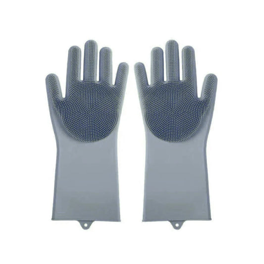 Silicone Pet Bathing Gloves – Grooming Brush for Cats & Dogs