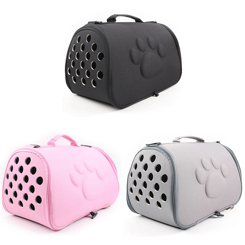 Folding Pet Carrier Bag – Portable Cat & Dog Travel Handbag
