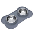 Stainless Steel Double Pet Bowl – Anti-Spill Food & Water Feeder