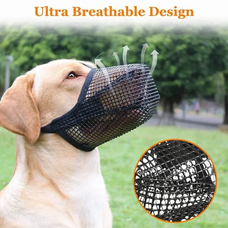 Breathable Dog Muzzle – Anti-Biting, Anti-Licking, Adjustable