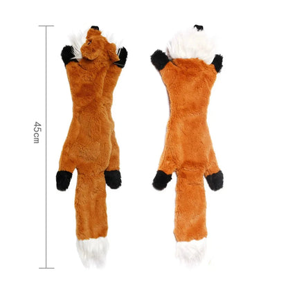 Funny Stuffingless Dog Toy with Squeaker – Durable Plush Chew