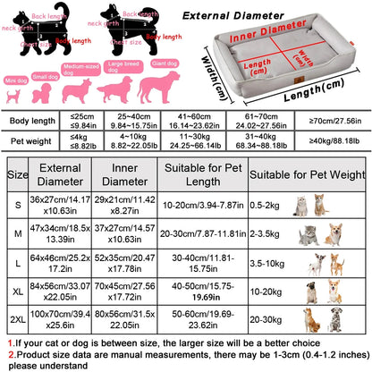 Four Season Dog & Cat Bed – Waterproof, Bite-Resistant Sofa Mat