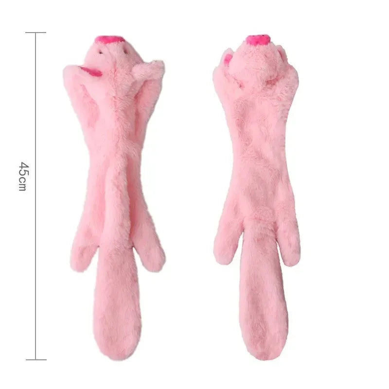 Funny Stuffingless Dog Toy with Squeaker – Durable Plush Chew