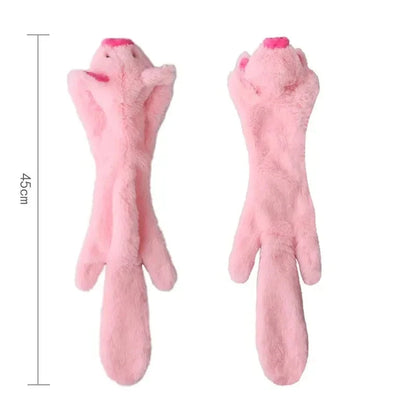 Funny Stuffingless Dog Toy with Squeaker – Durable Plush Chew