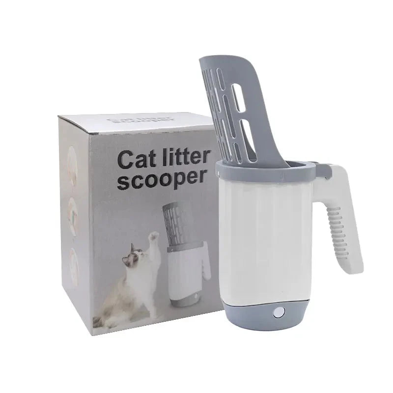 Cat Litter Shovel with Refill Bag – Self Cleaning Cat Litter Scoop
