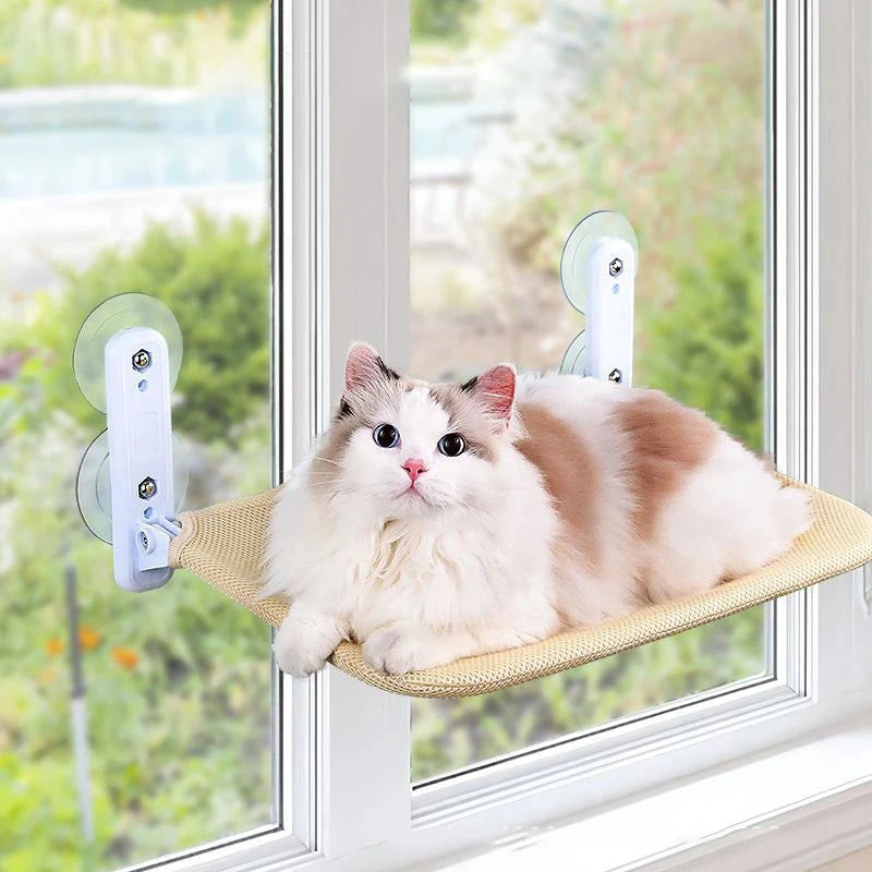 Cat Window Hammock Bed – Foldable, Breathable, Strong Suction Cups
