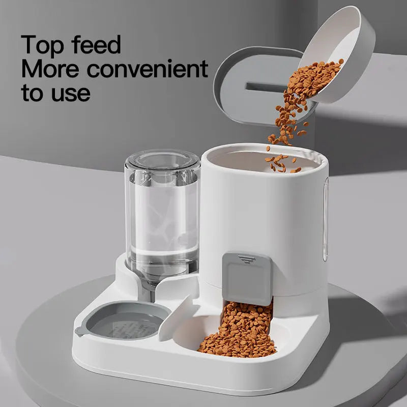 1-Pack Automatic Cat Water Dispenser & Feeder – Large Capacity Spill-Proof