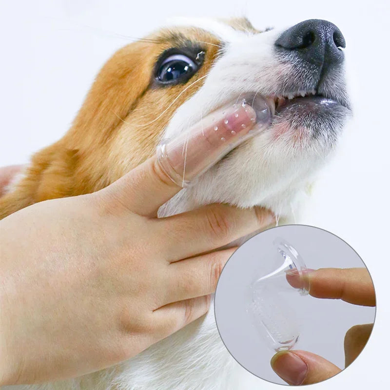 Super Soft Pet Finger Toothbrush – Dog & Cat Dental Care Tool