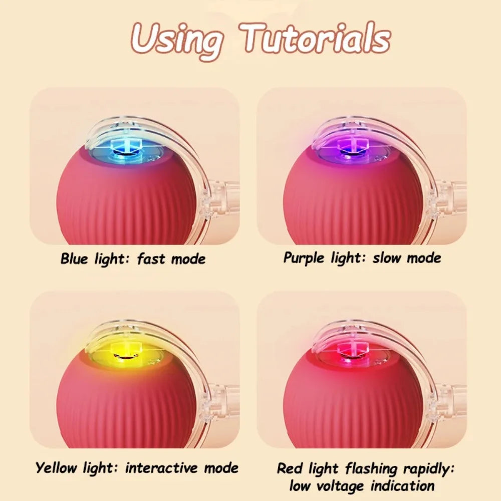 LED light bulb with different colored lights and modes on a beige background