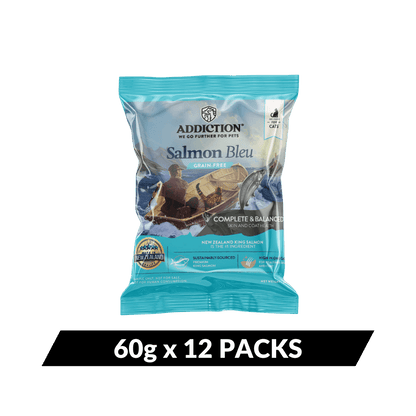Salmon Bleu Dry Cat Food package — trial pack