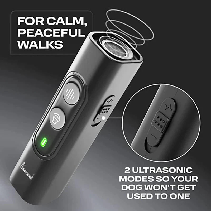 Ultrasonic Dog Repeller & Anti-Barking Device – USB Rechargeable