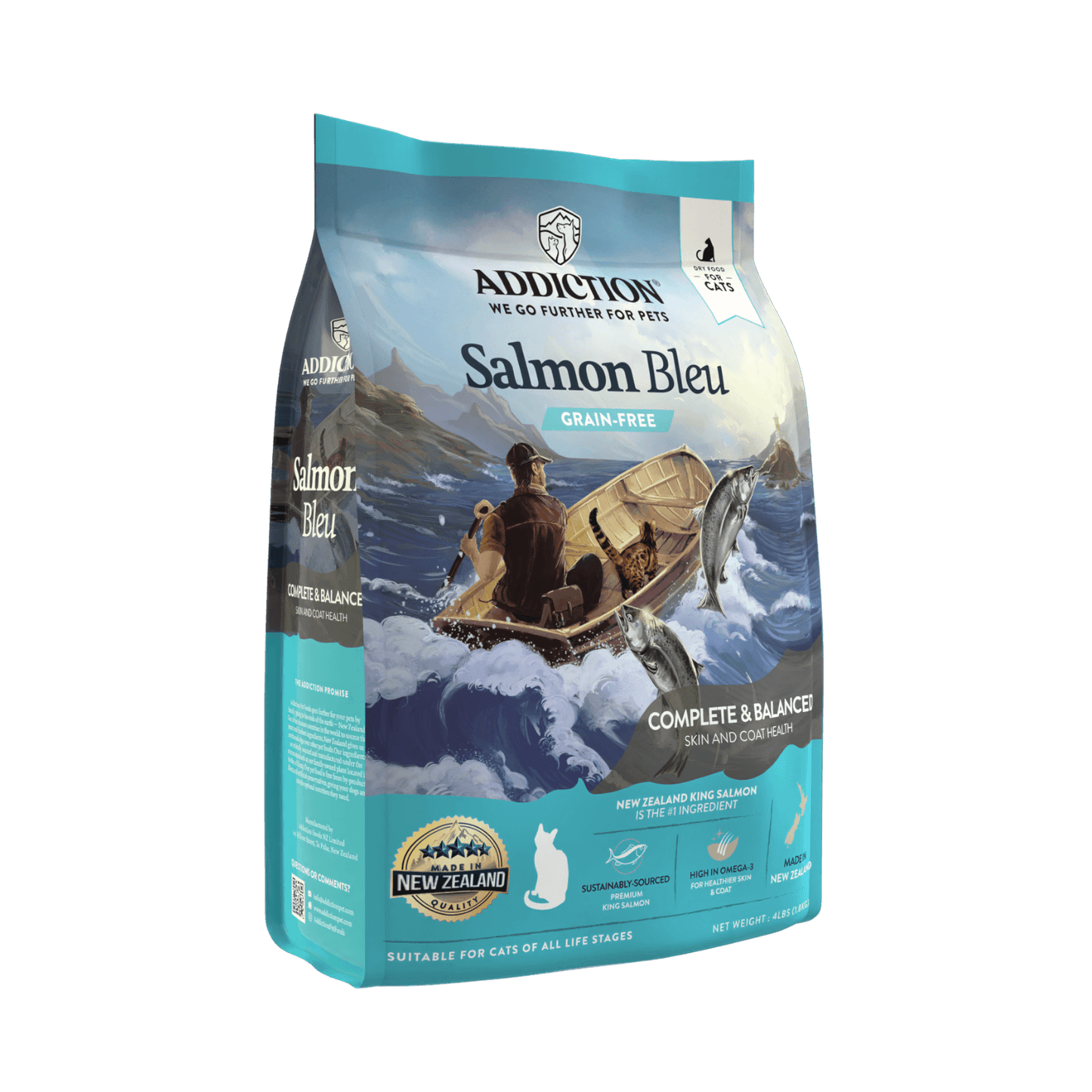 Salmon Bleu Dry Cat Food package, product photo 9 of 23