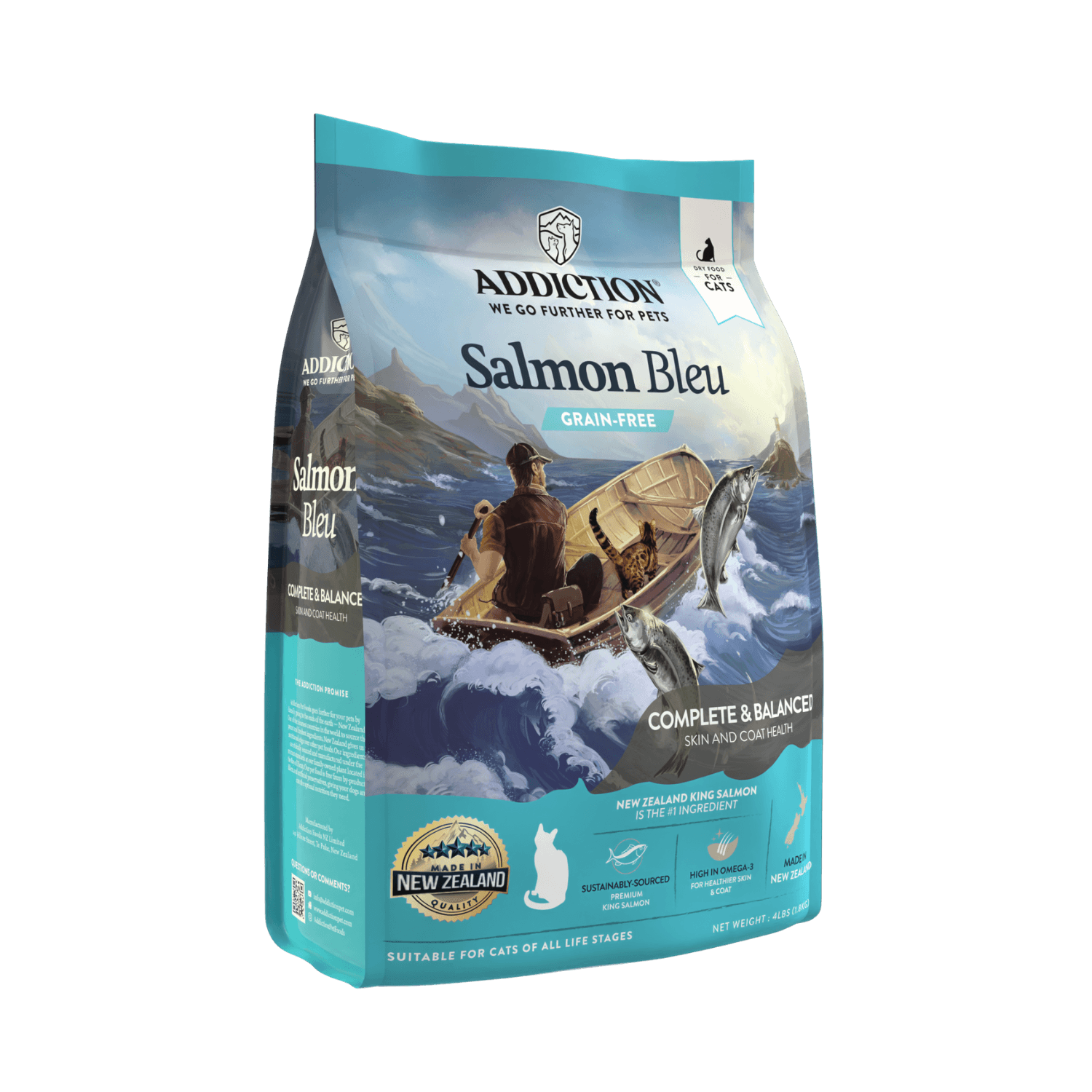 Salmon Bleu Dry Cat Food package, product photo 9 of 23