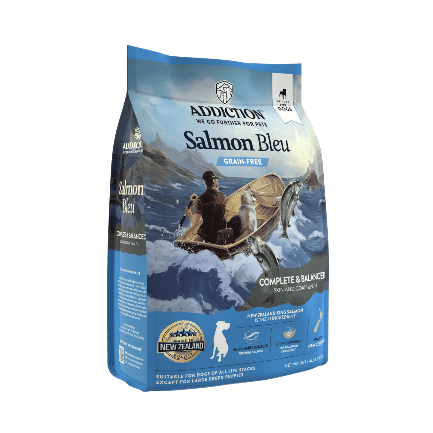 Salmon Bleu Dry Dog Food package, product photo 11 of 16