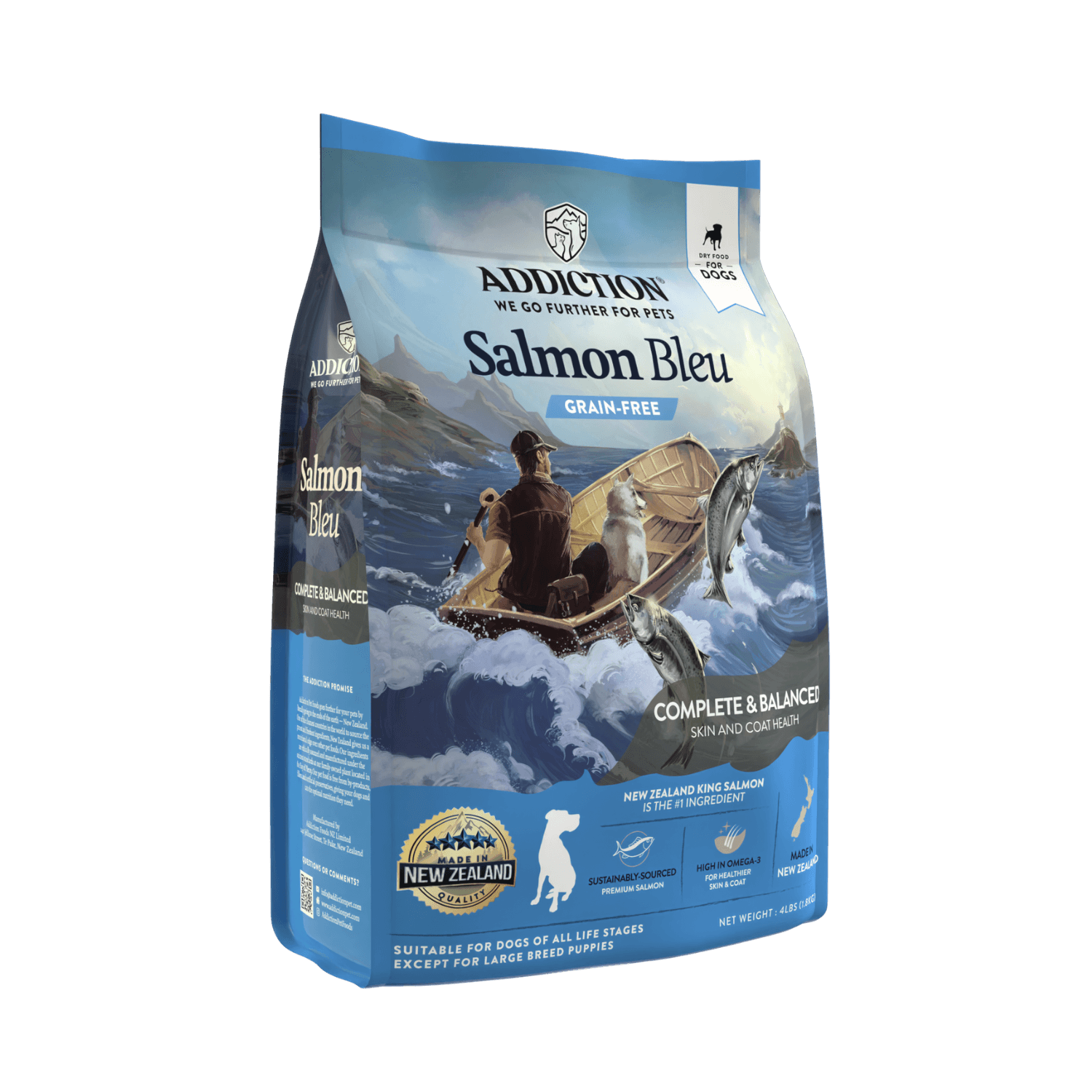 Salmon Bleu Dry Dog Food package, product photo 11 of 16