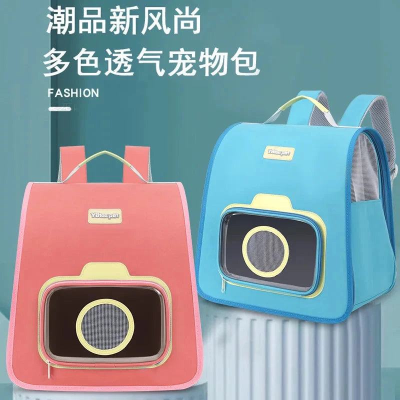 Portable Pet Backpack with Window & Safety Leash – Whisker House