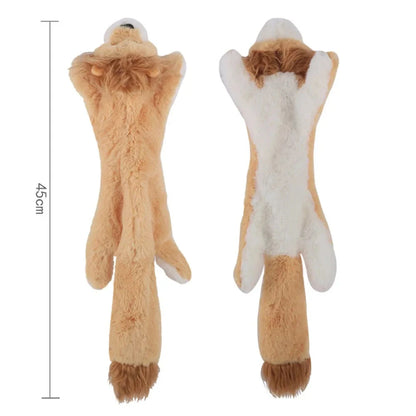 Funny Stuffingless Dog Toy with Squeaker – Durable Plush Chew