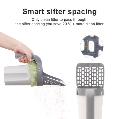 Cat Litter Shovel with Refill Bag – Self Cleaning Cat Litter Scoop