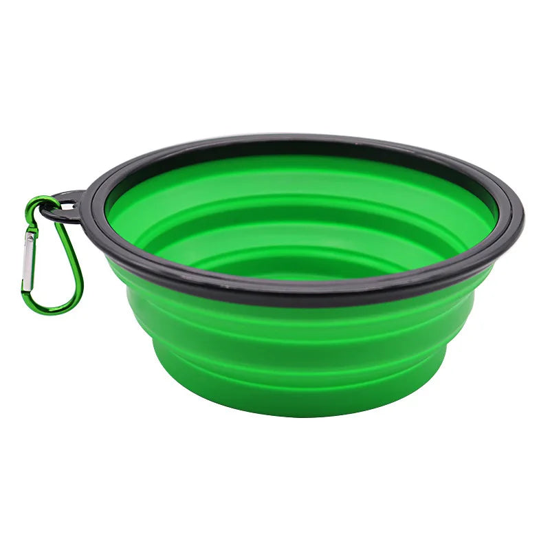 Folding Portable Silicone Dog Feeder Bowl – Travel Food & Water