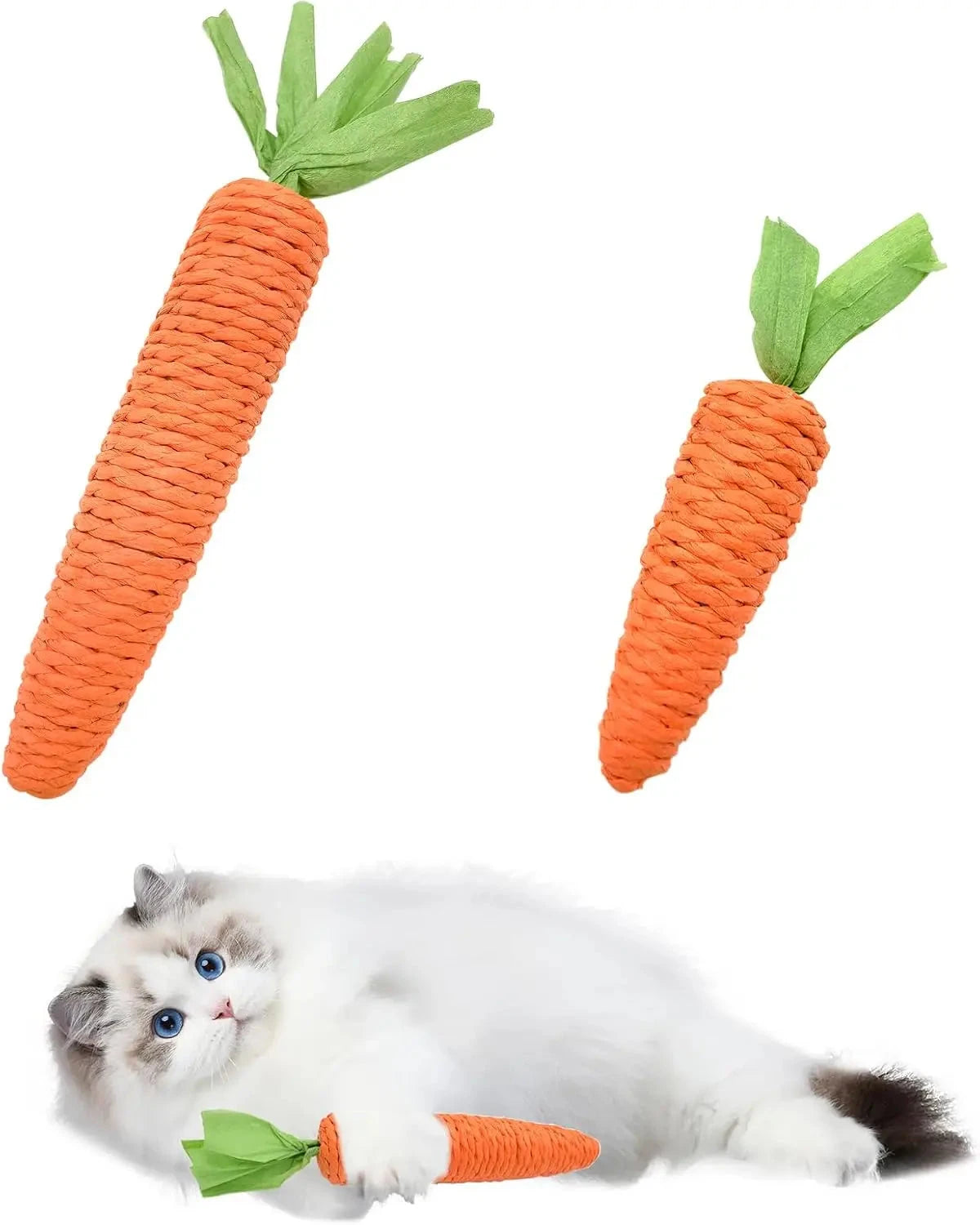 Carrot Cat Toy – Bite-Resistant Teething & Interactive Play Stick